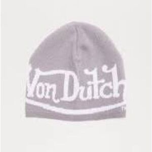 Von Dutch Classic Light Gray Beanie OS Men Woman Unisex Adult 2025